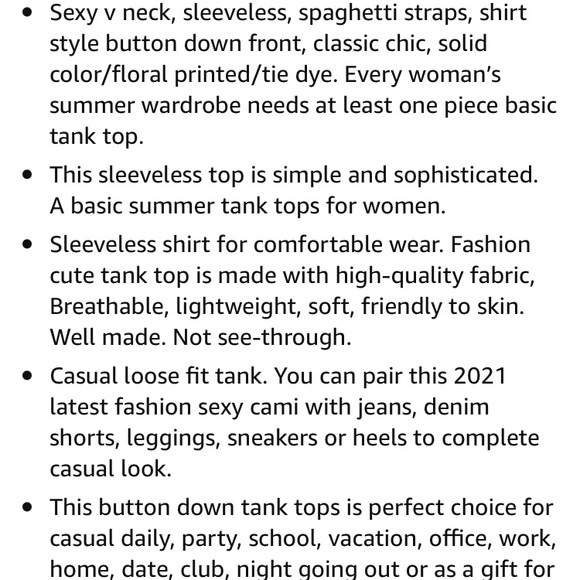 NWT super cute button tank - Picture 5 of 5